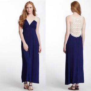 Love...Ady Crochet Back Knit Maxi Dress Size XS